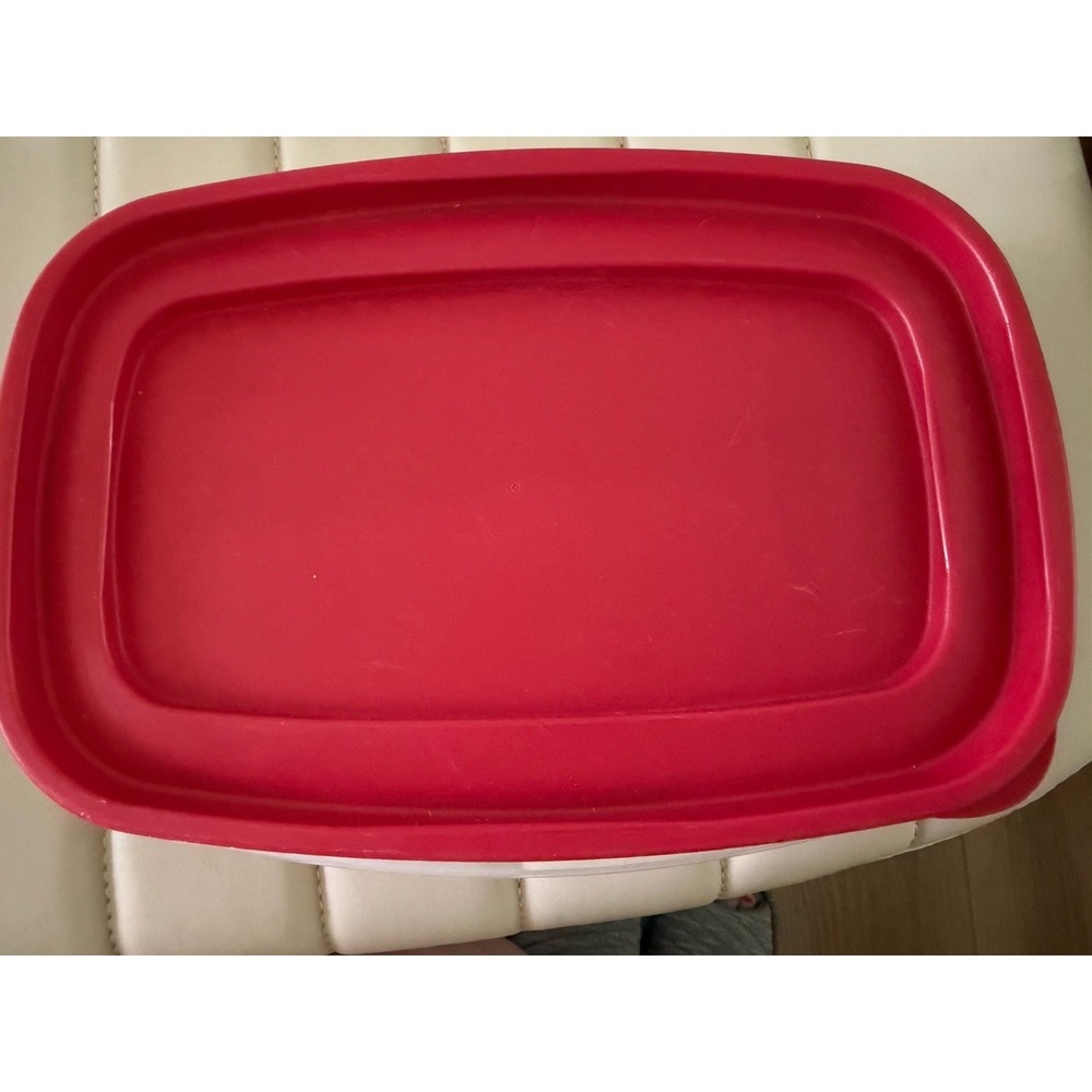 Rubbermaid Storage Container Easy Find Red Lid 5.5 cups
